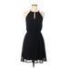 H&M Casual Dress - Fit & Flare: Black Solid Dresses - Women's Size 6
