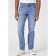 5-Pocket-Jeans WRANGLER "River FREE TO STRETCH" Gr. 38, Länge 32, blau (cool twist) Herren Jeans 5-Pocket-Jeans