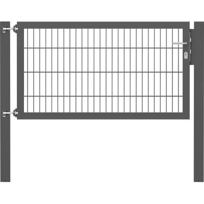 Zauneinzeltür ALBERTS "Flexo Plus", grau (anthrazit), B:150cm H:80cm, Stahl, Tore, anthrazit, verschiedene Abmessungen