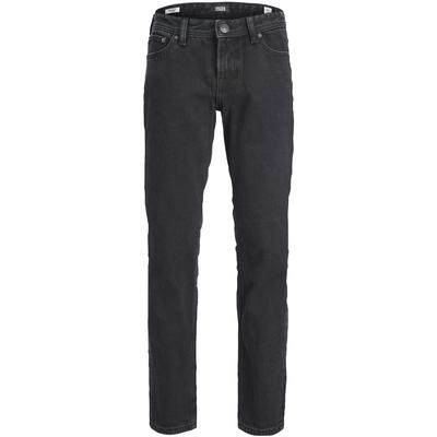 Regular-fit-Jeans JACK & JONES JUNIOR "JJICLARK JJORIGINAL MF 412 NOOS JNR", Jungen, Gr. 140, N-Gr, schwarz (schwarz denim), Denim/Jeans, Obermaterial: 100% Baumwolle, unifarben, casual, regular fit knöchellang, Jeans Image