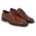 Schnürschuh TOMMY HILFIGER "CORE RWB T LTH SHOE" Gr. 42, braun (cognac) Herren Schuhe Business-Schuhe