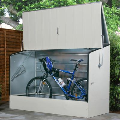 Fahrradbox TRIMETALS Aufbewahrungsboxen Gr. B/H/T: 196cm x 133cm x 89cm, beige (hellbeige) BxTxH: 196x89x133 cm