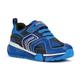 Sneaker GEOX "J BAYONYC BOY A" Gr. 27, blau Kinder Schuhe Sneaker mit Blinkfunktion, Freizeitschuh, Halbschuh, Schnürschuh