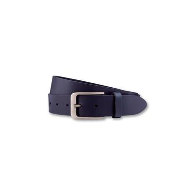 Ledergürtel BERND GÖTZ, Damen, Gr. 100, blau (marine), Rindsleder, unifarben, casual, Gürtel, mit silberfarbener Schließe Image