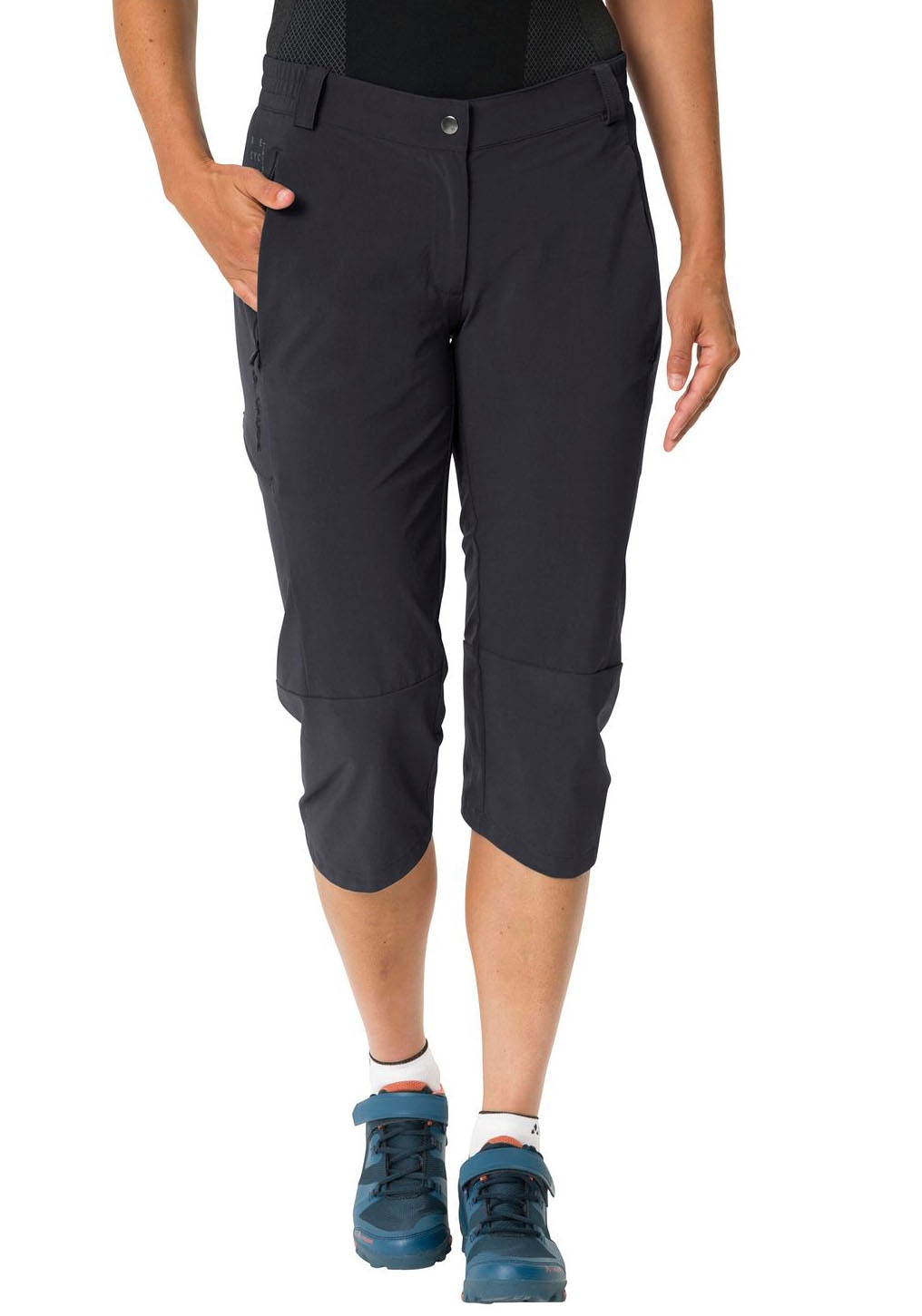 Radhose VAUDE "YARAS 3/4", Gr. 36, N-Gr, schwarz, Obermaterial: 89% Polyamid, 11% Elasthan. Innenslip: 86% Polyester, 14% Elasthan, Hosen Image