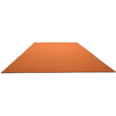 Wollteppich MORGENLAND "KELIM FANCY UNI", orange, B:140cm H:7mm L:200cm, Wolle, Teppiche, reine Wolle, Wendbar, Einfarbig, Uni, Wohnzimmer Image
