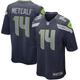 Footballtrikot NIKE "SEATTLE SEAHAWKS GAME JERSEY METCALF 14" Gr. S, blau (college navy) Herren Trikots