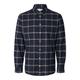 Langarmhemd SELECTED HOMME "SLHSLIMOWEN-FLANNEL SHIRT LS NOOS" Gr. S, N-Gr, blau (dark sapphire check) Herren Hemden Langarm