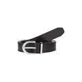 Ledergürtel CALVIN KLEIN "ROUND BUCKLE LOGO LOOP BELT 2.5" Gr. 110, schwarz (ck black) Damen Gürtel Ledergürtel