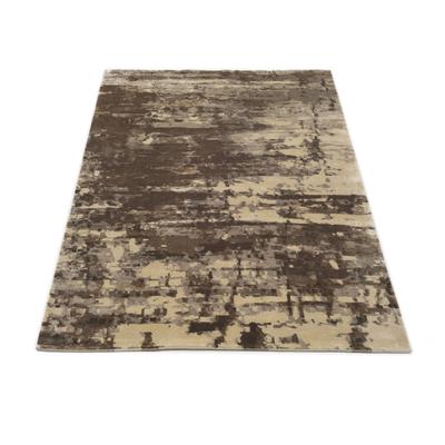 Teppich MUSTERRING "ANGELES PILANO", braun (latte macchiato), B:70cm H:10mm L:140cm, Viskose, Teppiche, exlcusive MUSTERRING DELUXE COLLECTION, Bambus-Viskose feine Knüpfung Image