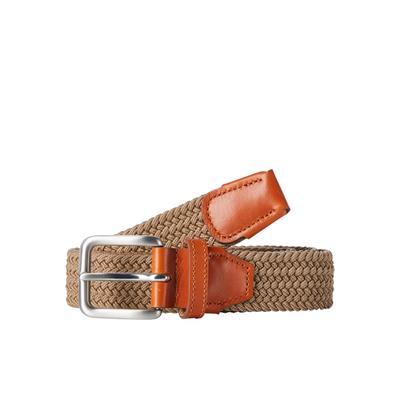 Stretchgürtel JACK & JONES "JACSPRING WOVEN BELT NOOS", Damen, Gr. 105, beige (incense), Materialmix, unifarben, Flechtoptik, modisch, Gürtel, mit silberfarbener Schließe Image