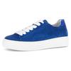 Plateausneaker GABOR "FLORENZ", Damen, Gr. 40, blau, Ziegenveloursleder, sportlich, Schuhe, Freizeitschuh, Halbschuh, Schnürschuh mit dezenten Ziernähten