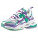 Plateausneaker BUFFALO "TRIPLET HOLLOW" Gr. 41, bunt (mint, lila kombiniert) Damen Schuhe Sneaker