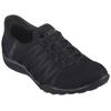 Slip-On Sneaker SKECHERS "BREATHE-EASY-ROLL-WITH-ME", Damen, Gr. 36, schwarz (schwarz, uni), Textil, sportlich, Schuhe, Freizeitschuh für Maschinenwäsche geeignet