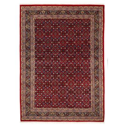 Läufer OCI DIE TEPPICHMARKE "Himla Herati" Gr. 11, rot (rot, blau), B:80cm H:20mm L:200cm, Wolle, Teppiche, Fransenteppich, reine Wolle, hochwertig handgeknüpft, mit Fransen Image