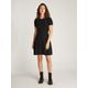 Jerseykleid TOMMY HILFIGER "CO JERSEY STITCH F&F DRESS" Gr. XL (42), N-Gr, schwarz (black) Damen Kleider Freizeitkleider