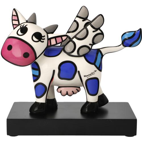 "Sammelfigur GOEBEL ""Britto"" Dekofiguren Gr. B/H: 9 cm x 19 cm, bunt Sammlerfiguren Pop Art, Porzellan, Romero Britto - Flying Cow"