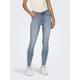 Ankle-Jeans ONLY "ONLBLUSH MID SK AK RW DS DNM REA685 NOOS" Gr. L (40), Länge 30, blau (light medium blue denim) Damen Jeans Ankle 7/8