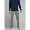 Chinohose JACK & JONES "MARCO CONNOR", Herren, Gr. 27, Länge 32, grau (grau melange), Web, Obermaterial: 68% Polyester, 29% Viskose, 3% Elasthan, unifarben, modisch, slim fit normal, Hosen