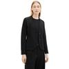 Sweatblazer TOM TAILOR "Ottoman", Damen, Gr. XL (42), schwarz (deep schwarz), Jersey, Obermaterial: 54% Baumwolle, 43% Polyester, 3% Elasthan, unifarben, casual, tailliert taillenbedeckt, V-Ausschnitt, Langarm, Blazer, mit aufgesetzten Taschen und...