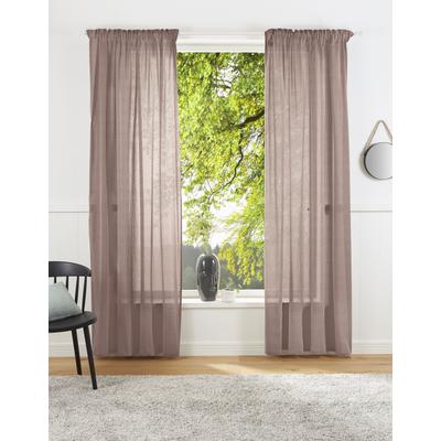 Vorhang "Lanea" Gr. 1, braun (terra), B:135cm H:145cm, Baumwolle, Polyester, LEGER HOME BY LENA GERCKE, Gardinen, Leinenoptik, 1 Schal, verschiedene Größen Image