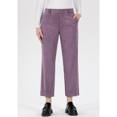 Culotte STEHMANN, Damen, Gr. 38, N-Gr, lila (schwarz violet), Obermaterial: 90% Polyester, 10% Elasthan, unifarben, klassisch, relaxed fit wadenlang, Hosen, mit Bügelfalten Image