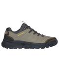 Skechers Men's Dynamite AT Sneaker | Size 9.5 Wide | Natural/Gray | Leather/Synthetic/Textile