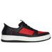 Skechers Men's Slip-ins: Sport Court 92 - Distown Sneaker | Size 8.0 | Black/Red | Leather/Synthetic