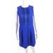 Madewell Dresses | Madewell Womens Crepe Pleated Front Sleeveless A-Line Dress Blue Size 0 | Color: Blue | Size: 0