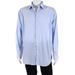 Michael Kors Shirts | Michael Kors Mens Blue White Cotton Striped Long Sleeve Dress Shirt Size 18 | Color: Blue | Size: 18