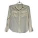 J. Crew Tops | J.Crew U.K Women's Long Sleeve Button Down Silk Shirt Cream White Size N/A | Color: Cream/Red/White | Size: S