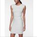 Athleta Dresses | Athleta Gray & White Striped Ruched Carefree Dress Bin Bb | Color: Gray/White | Size: Xs