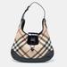 Burberry Bags | Burberry Beige/Black Nova Check Pvc And Patent Leather Brooke Hobo | Color: Cream | Size: Os