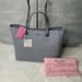 Kate Spade Bags | Kate Spade Large Infinite Triple Compartment Tote Bag Gray Pebbled Leather K6028 | Color: Gray | Size: Os