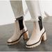 Free People Shoes | Free People James Chunky Heel Chelsea Boot White | Color: White | Size: Various