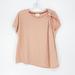 Anthropologie Tops | Deletta Anthropologie Short Sleeve Bow Top Size Small | Color: Pink | Size: S