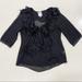 Anthropologie Tops | Anthropologie Yoana Baraschi Ruffled Sheer Silk Blouse Black Small | Color: Black | Size: S