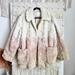 Anthropologie Jackets & Coats | Anthropologie Faux Fur Ombr Coat Large | Color: Cream/Pink | Size: L