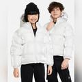 Nike Jackets & Coats | Kids Sz Large - Nike Therma Fit Puffy Coat W/ Hood. Fd2843-025 Nike Winter Coat | Color: Silver/White | Size: Large