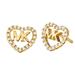 Michael Kors Jewelry | Michael Kors Logo Heart Stud Earrings Gold-Tone | Color: Gold | Size: Os