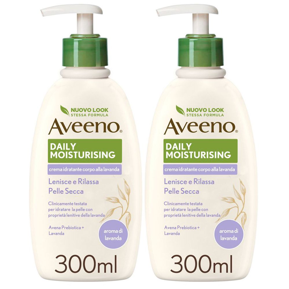 Aveeno Pn Crema Idratante Corpo Lavanda 2x300 ml
