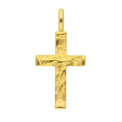 Ketten-Anhänger ADELIA´S "585 Gold Kreuz Anhänger" Schmuckanhänger Gr. Gelbgold 585, goldfarben (gold) Damen Goldschmuck für & Herren