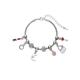 Schmuckset LADY Schmuck-Sets silberfarben Damen Charm-Armband Chunks Charm Armbänder