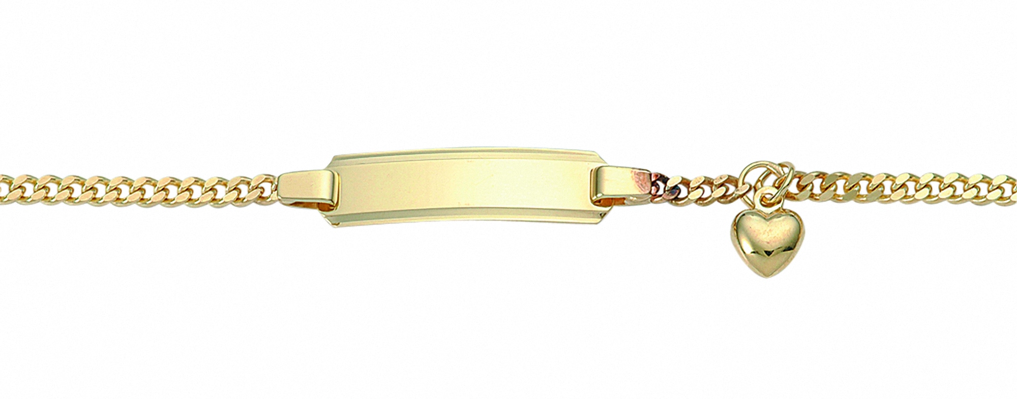 Goldarmband ADELIA´S "333 Gold Flach Panzer Armband Mit Motiven 16 cm", gold, Armbänder, Damen, 16, Gold, Goldarmband, 333 Gold Goldschmuck für Damen