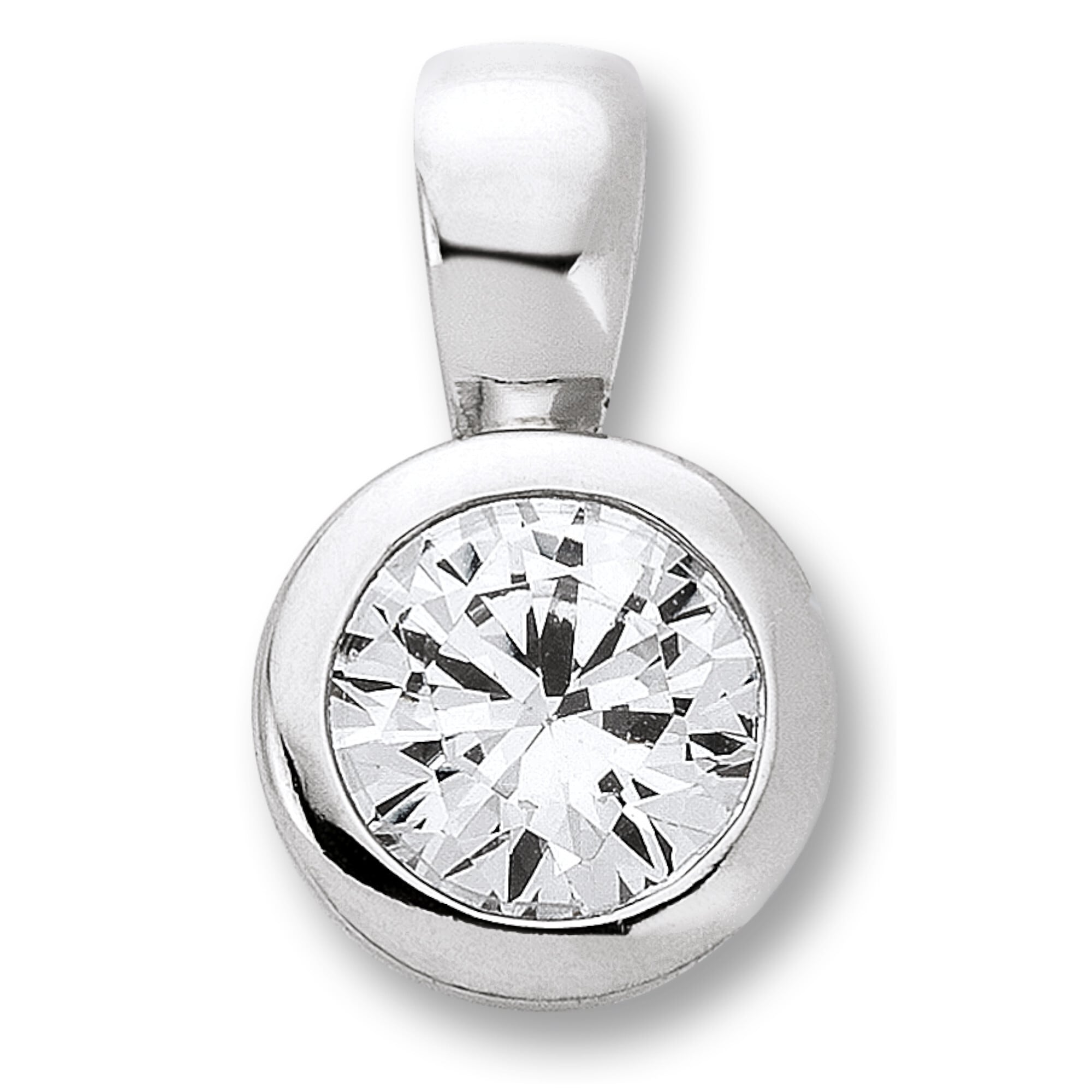 Kettenanhänger ONE ELEMENT "Zirkonia Anhänger aus 925 Silber", silber, Schmuckanhänger, Damen, mit Zirkonia, Silber 925 (Sterlingsilber), Kettenanhänger, Damen Silber Schmuck