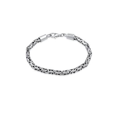 Armband KUZZOI "Herren Königskette Robust 925 Silber" Gr. 19, grau, Armbänder, Herren, 19cm, ohne Stein, Silber 925 (Sterlingsilber) Image