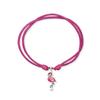 Armband HERZENGEL "Flamingo, HEB-FLAMINGO", pink (silberfarben, fuchsia, rosa), Armbänder, Mädchen, Silber 925 (Sterlingsilber)-Nylon, Silber 925 (Sterlingsilber), Nylon, mit Emaille