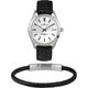 Quarzuhr JACQUES LEMANS "Derby Set, 1-2143B-SET" Armbanduhren schwarz-weiß (schwarz) Herren Quarzuhren Armbanduhr, Herrenuhr, Datum, ideal auch als Geschenk
