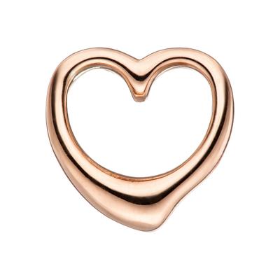 Herz-Anhänger JOBO "Anhänger Herz", rosa (roségoldfarben), Schmuckanhänger, Damen, Silber 925 (Sterlingsilber), 925 Silber roségold vergoldet
