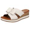 Pantolette REMONTE, Damen, Gr. 44, weiß, Leder, Lederimitat, klassisch, Schuhe, Keilabsatz, Sommerschuh mit schöner Zierschleife